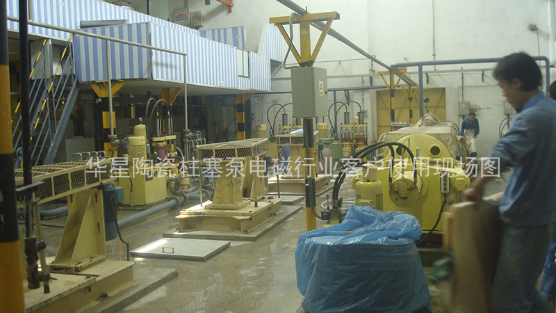 陶瓷柱塞泵电瓷行业客户使用现场图